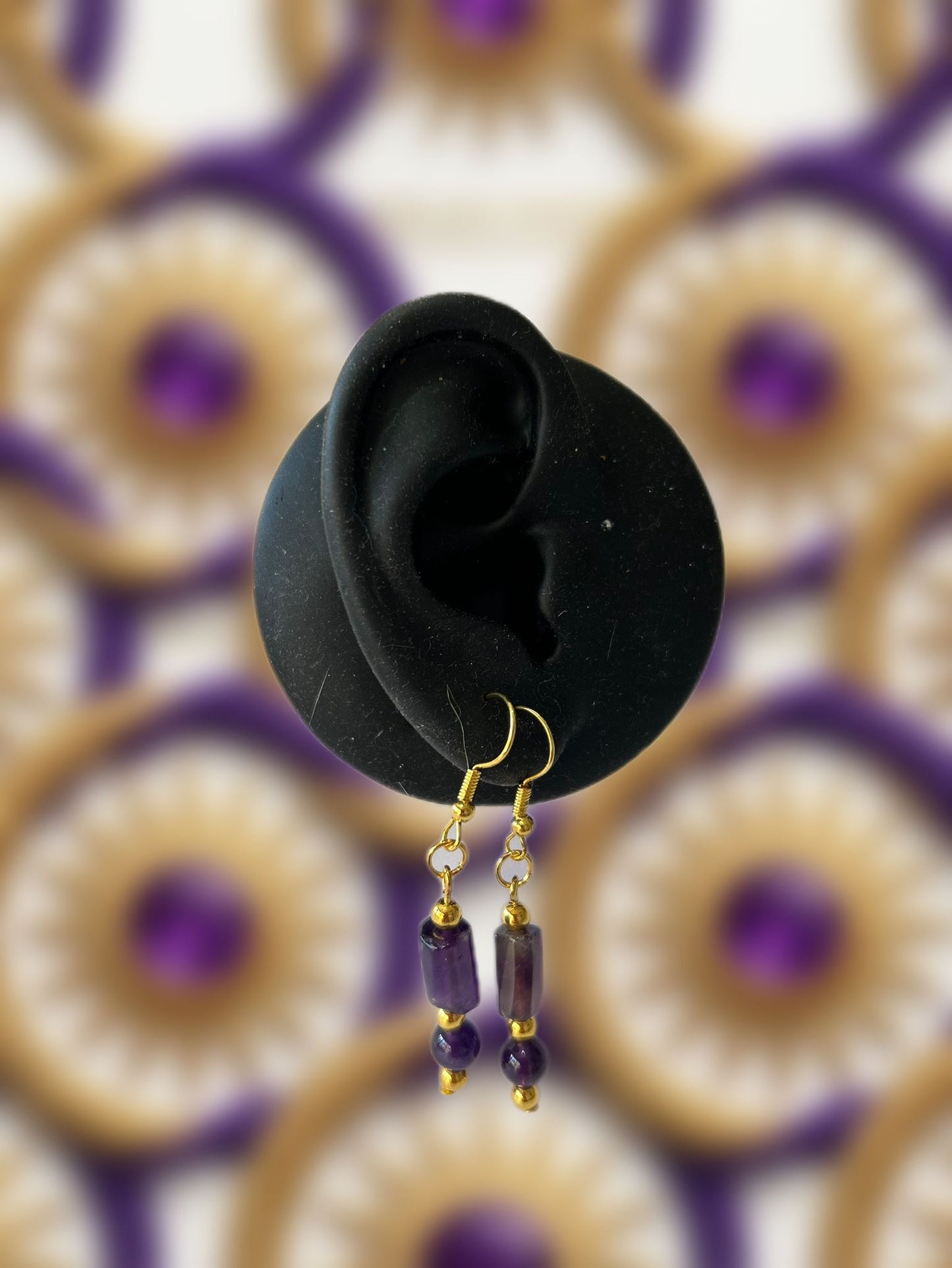 Parure Eclat de Conscience - Boucle d'oreilles "Goutte de Nuit"
