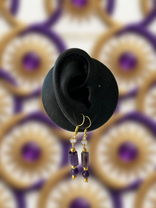 Parure Eclat de Conscience - Boucle d'oreilles "Goutte de Nuit"