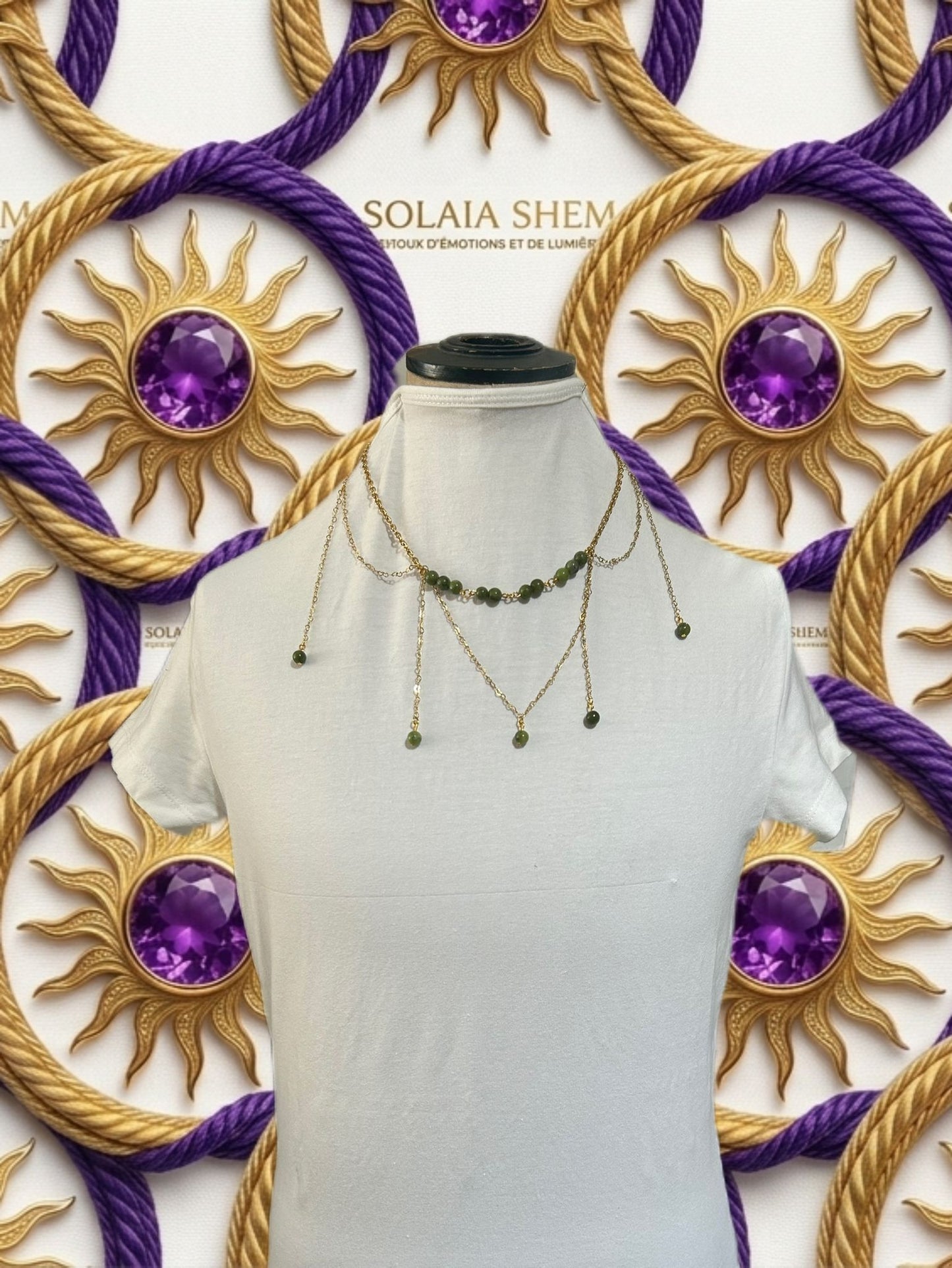 Collier Thémis – Équilibre & Sérénité en Jade de Birmanie
