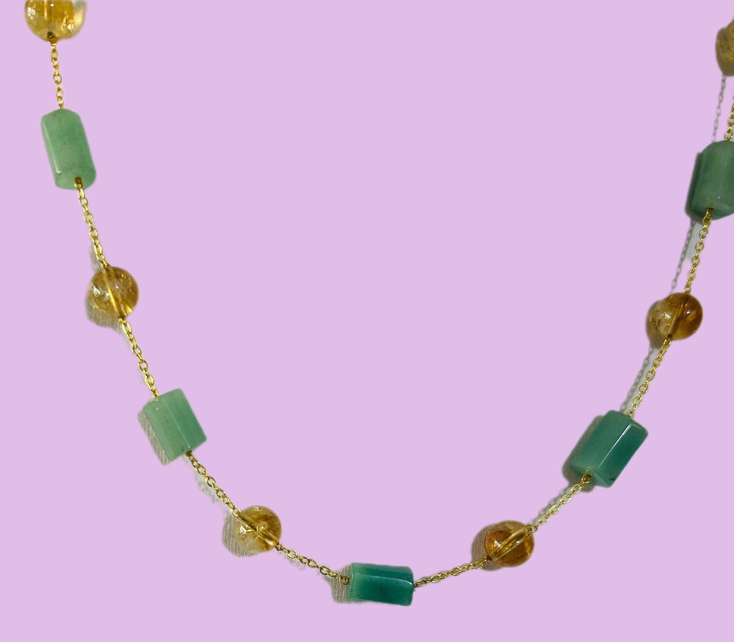 Harmonie de Vie – Collier Énergétique en Aventurine &amp; Cornaline